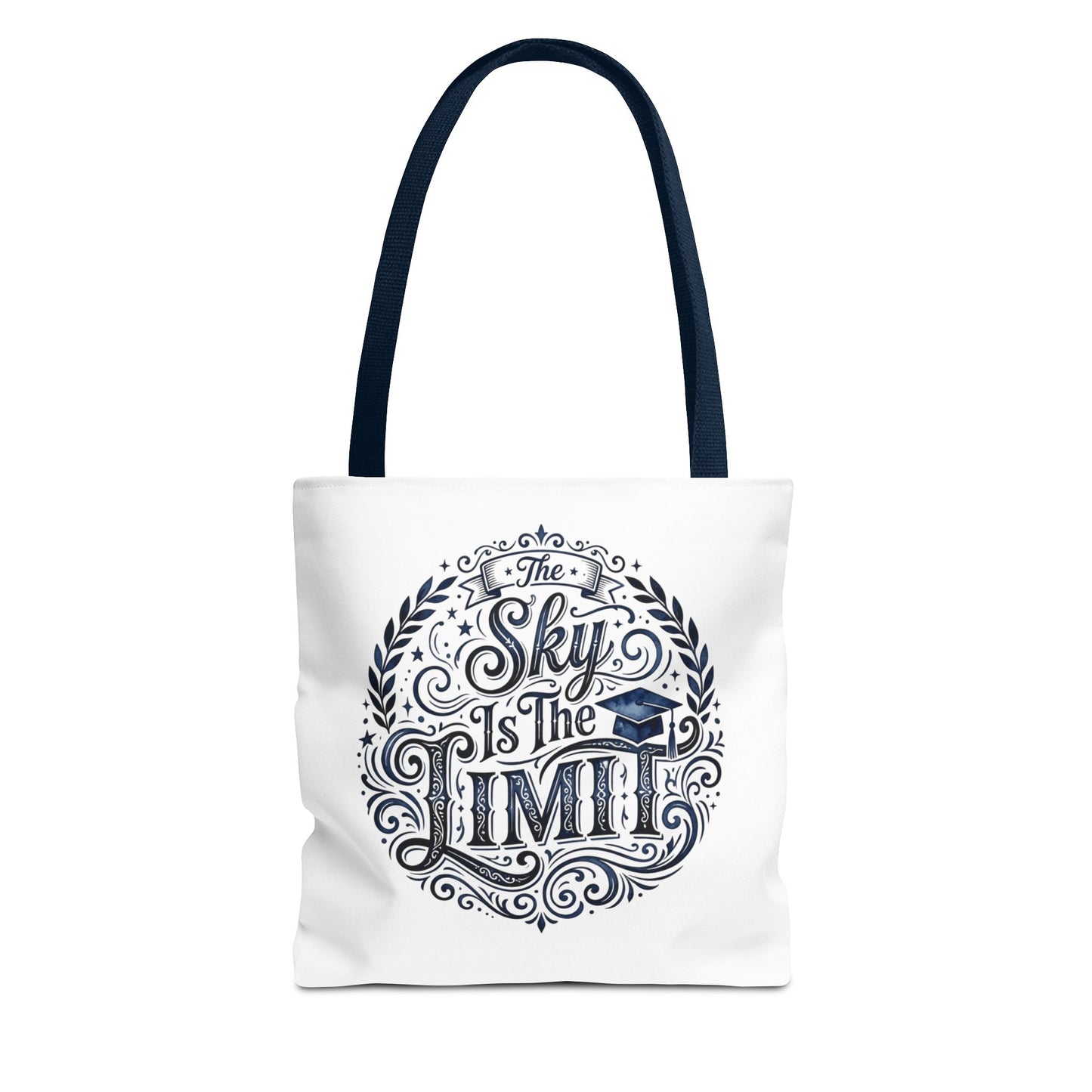 Graduation Tote Bag — "The Sky Is the Limit" Inspirational Canvas Tote