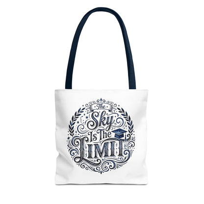 Graduation Tote Bag — "The Sky Is the Limit" Inspirational Canvas Tote