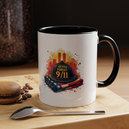 Never Forget 9/11 Memorial Accent Coffee Mug