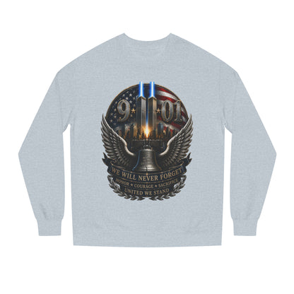 9/11 Memorial Sweatshirt — We Will Never Forget Tribute Crewneck
