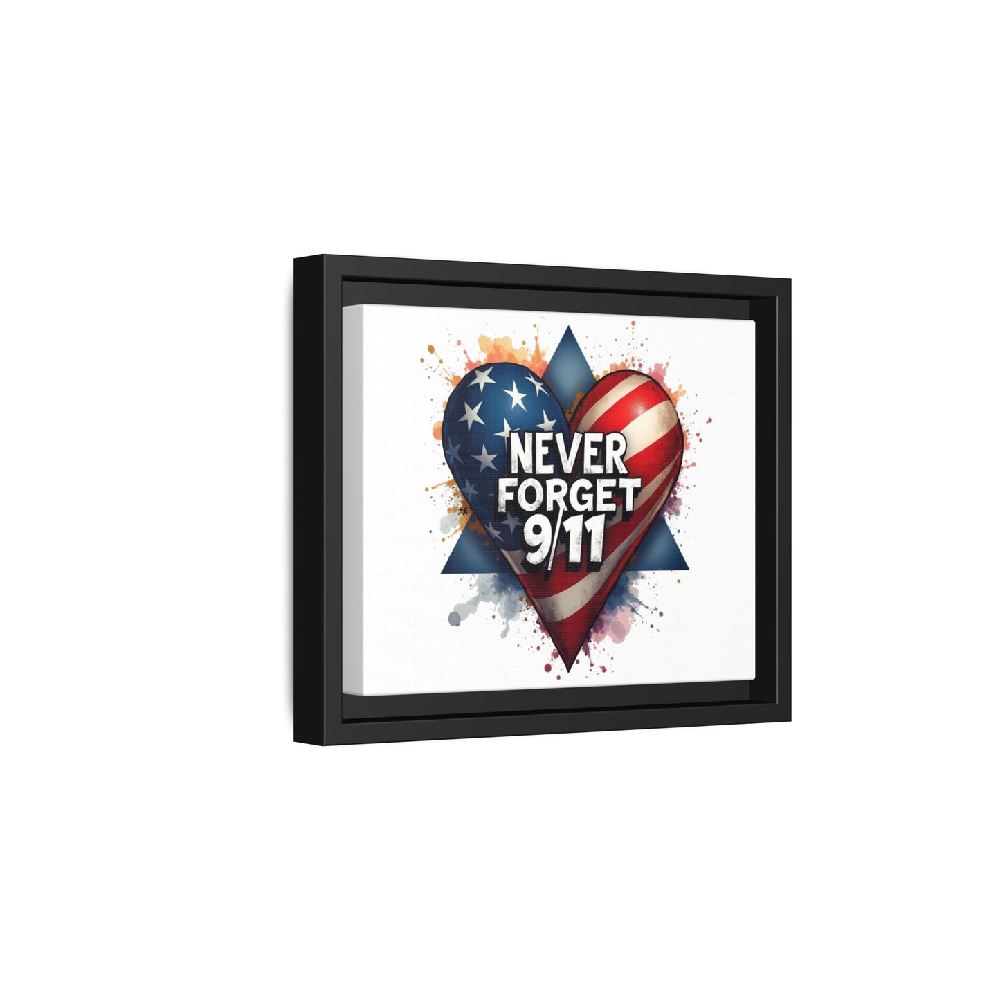 Never Forget 9/11 Framed Canvas Print