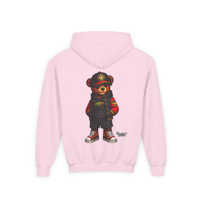 Youth Bear Hoodie — Streetwear Teddy Bear Graphic Pullover