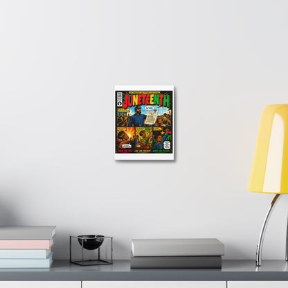 Juneteenth Comic Art Stretched Canvas – "Know the Past, Live the Present, Shape the Future"