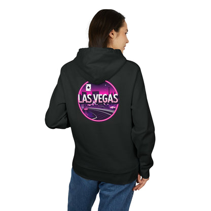 Las Vegas Neon Circle Hoodie — Retro Casino Skyline Pullover
