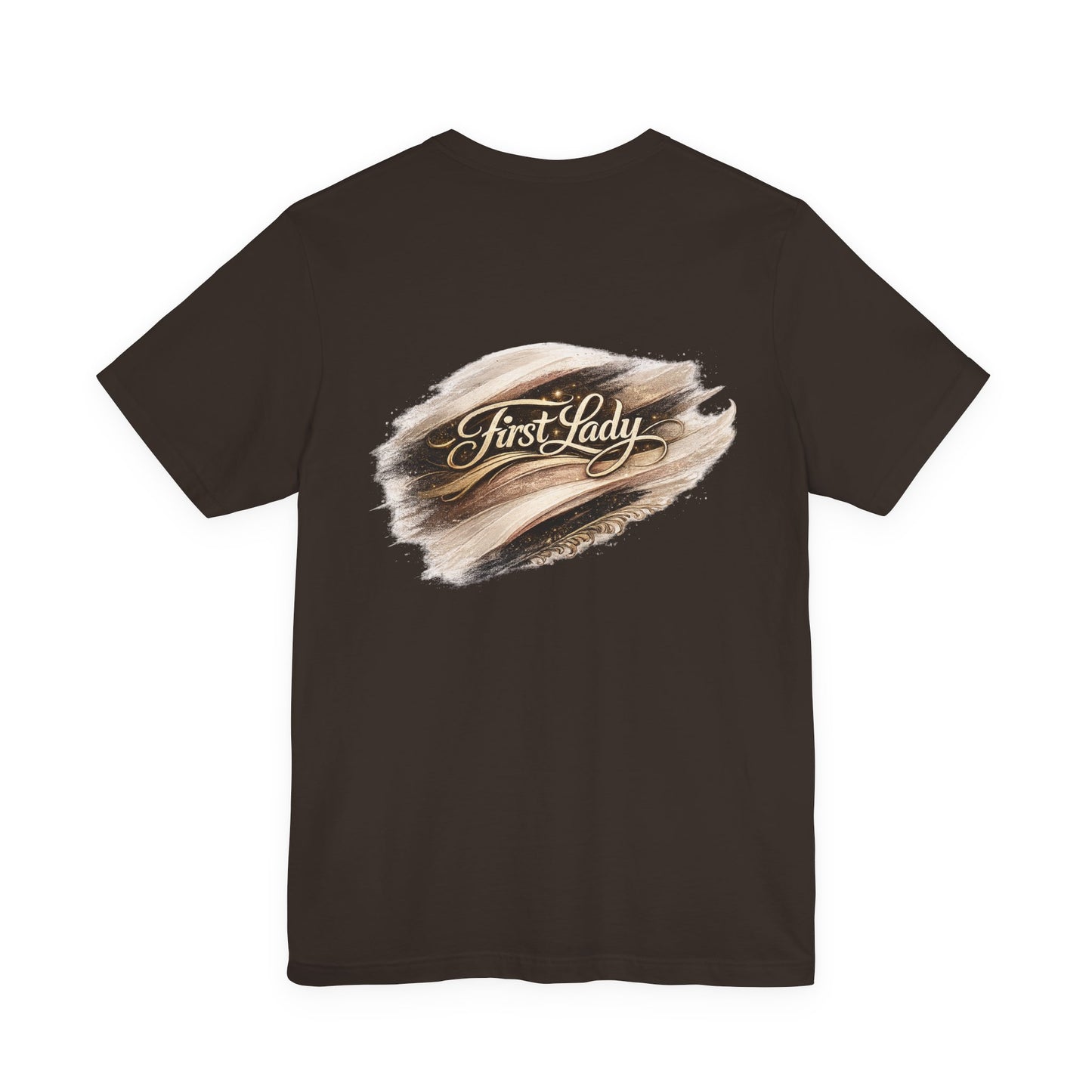 First Lady Brushstroke Tee — Elegant Script Graphic T‑Shirt