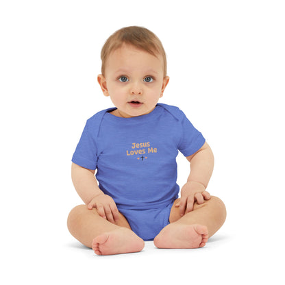 Infant Onesie “Jesus Loves Me” Baby Bodysuit – Christian Newborn Gift