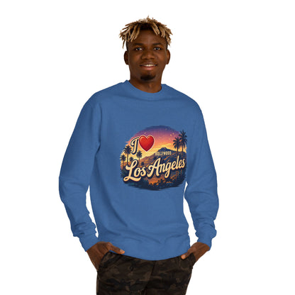 I  Los Angeles Crewneck Sweatshirt — Vintage Sunset LA Pullover
