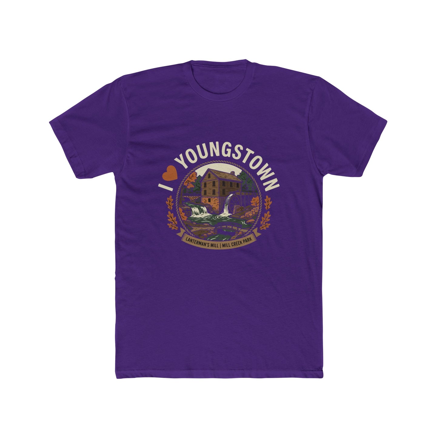 Youngstown Scenic Tee — Vintage Waterfall & Covered Bridge Graphic Shirt