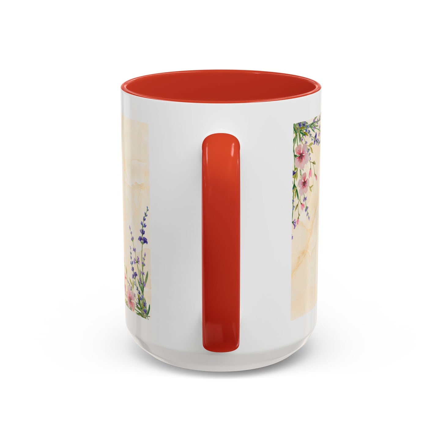 Mother Home Coffee Mug — Floral 'She Gave Us Love, She Gave Us Strength' Accent Mug