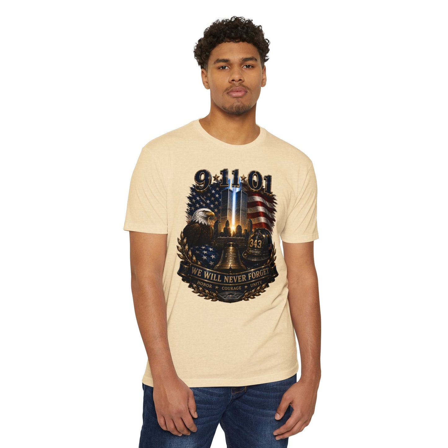 9/11 We Will Never Forget Memorial T-Shirt