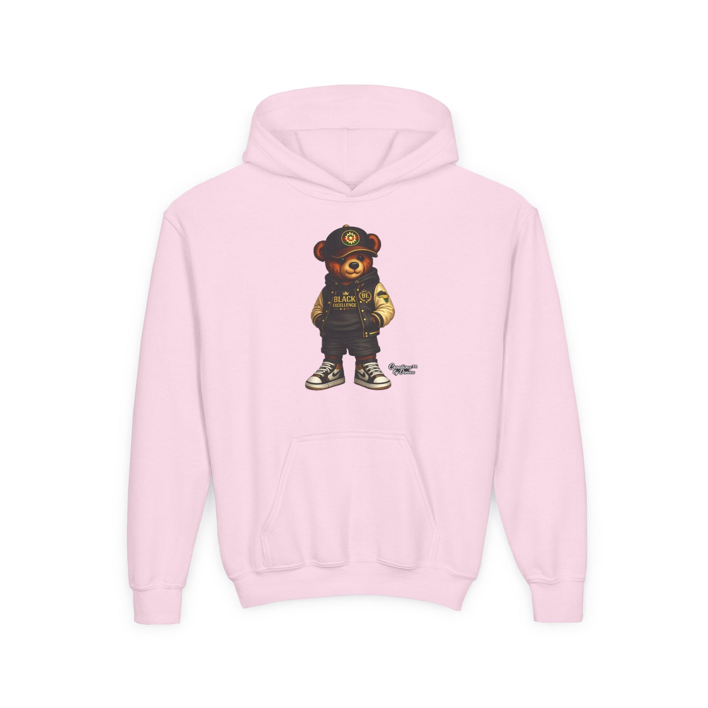 Youth Teddy Bear Hoodie — Cool Streetwear Bear Graphic Sweatshirt