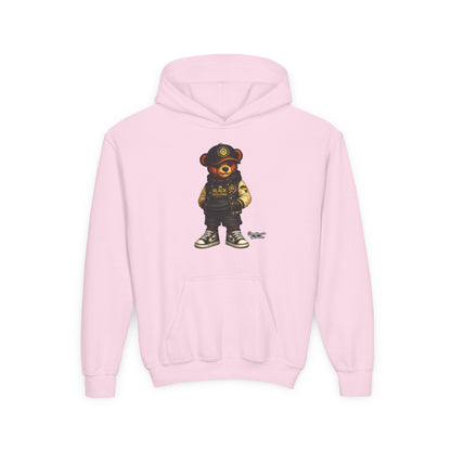 Youth Teddy Bear Hoodie — Cool Streetwear Bear Graphic Sweatshirt