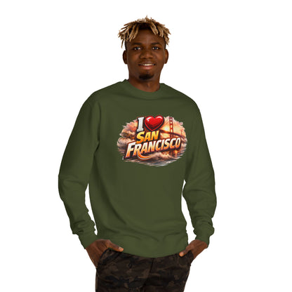 I Heart San Francisco Sweatshirt — Golden Gate Retro Graphic Crewneck