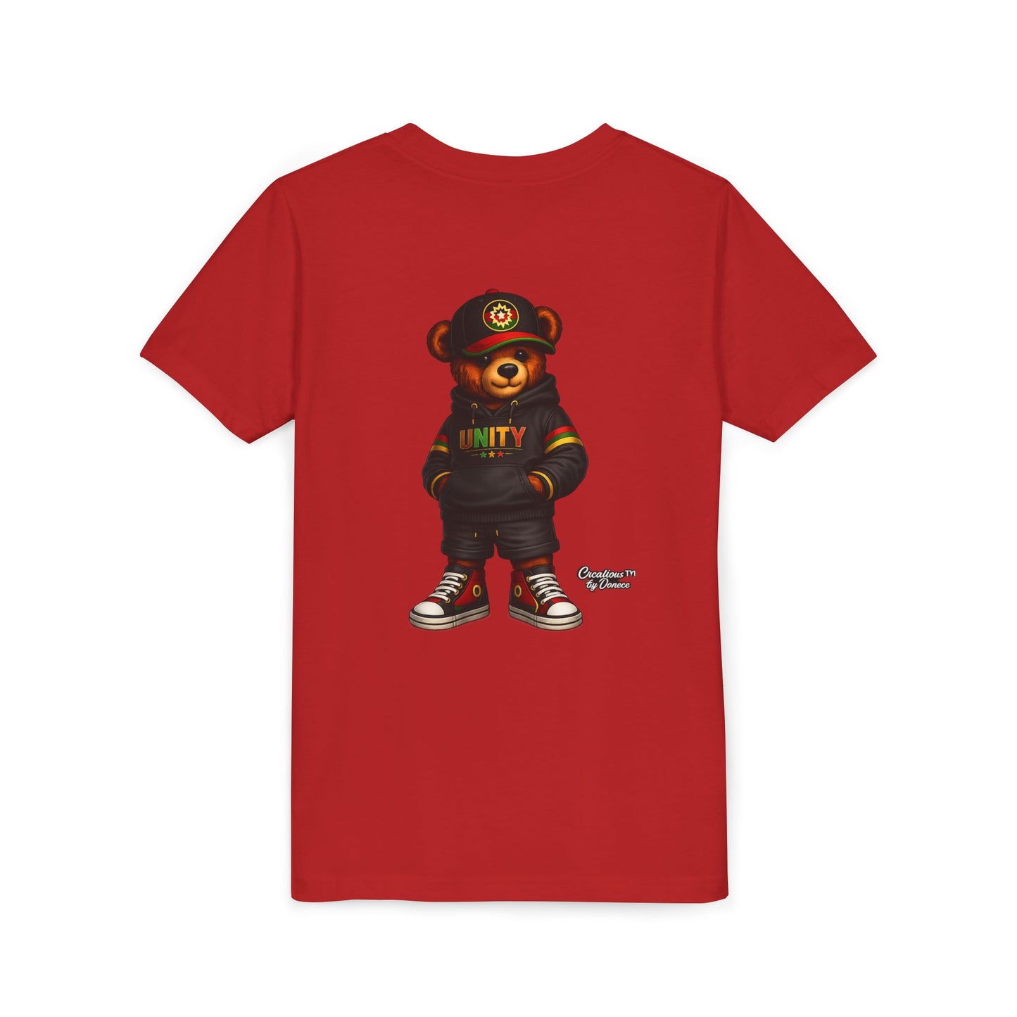 Youth T‑Shirt — Cool Bear Graphic Tee with 'UNITY' Hoodie Design