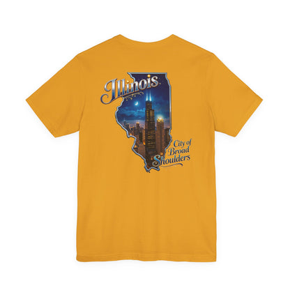 Illinois State Tee — 'City of Broad Shoulders' Chicago Skyline T-Shirt