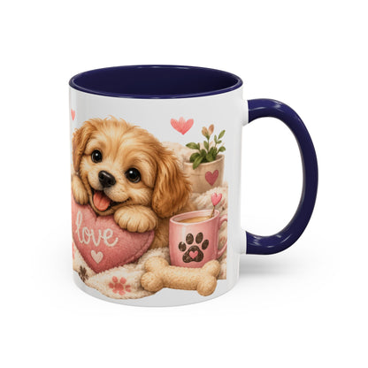 Cute Dog Lover Coffee Mug — "Life is Better With a Dog" Accent Mug (11/15oz)