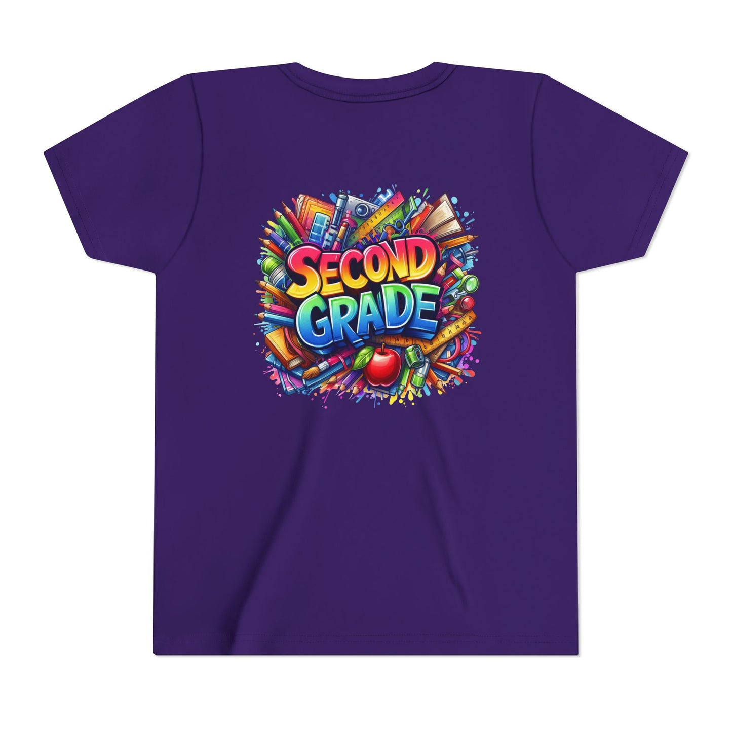 Second Grade Youth Tee — Colorful Back-to-School Kids T-Shirt