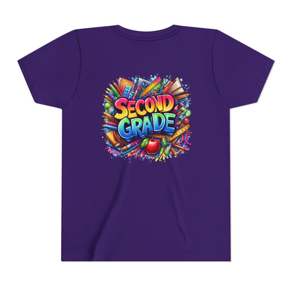 Second Grade Youth Tee — Colorful Back-to-School Kids T-Shirt