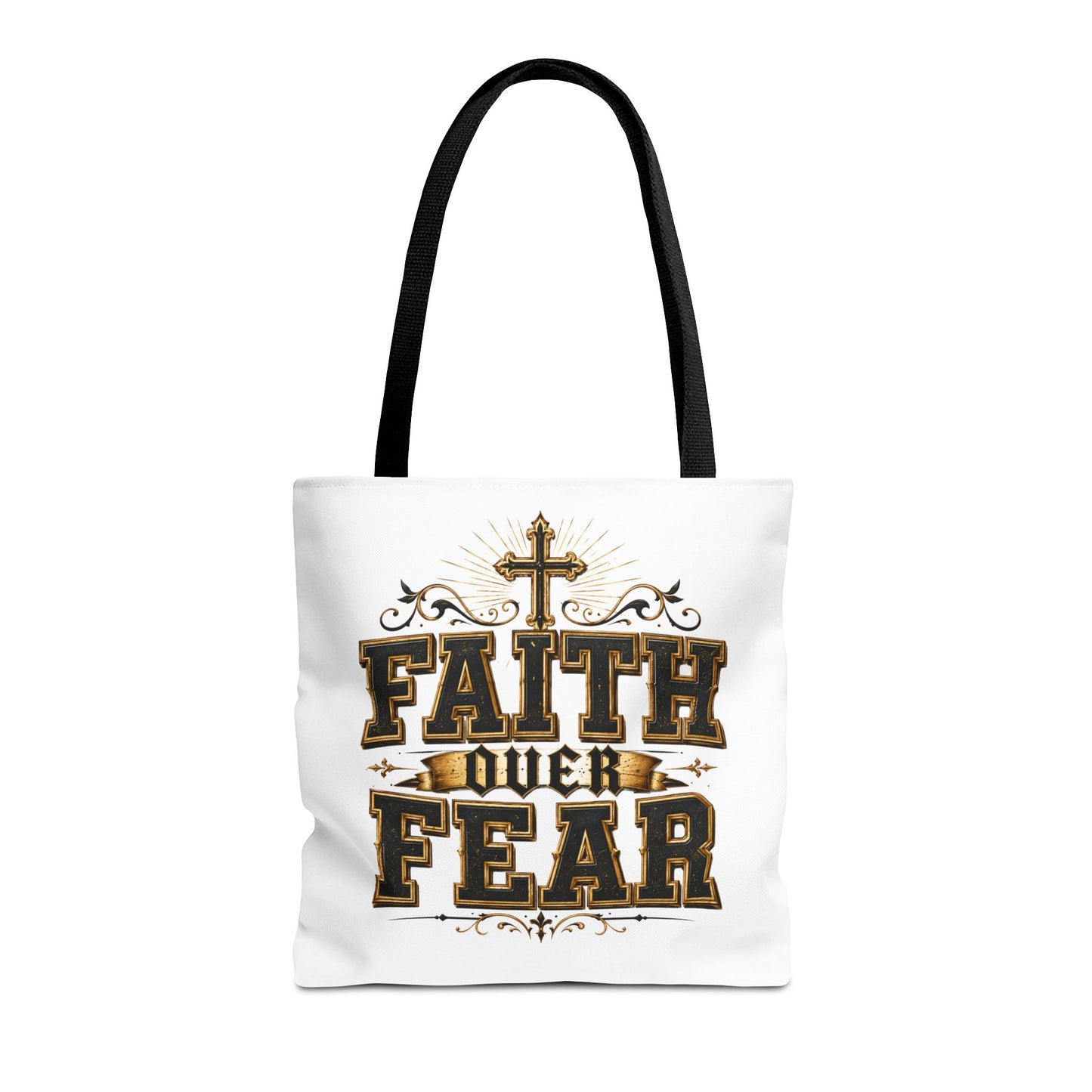 Faith Over Fear Tote Bag — Inspirational Christian Canvas Tote