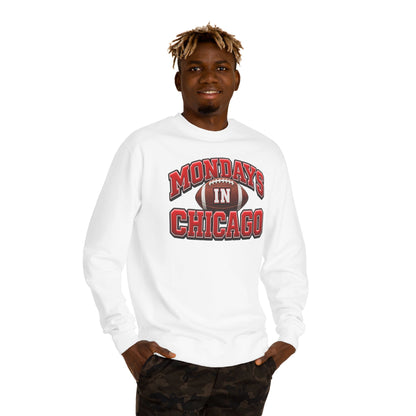Mondays in Chicago Football Crewneck Sweatshirt