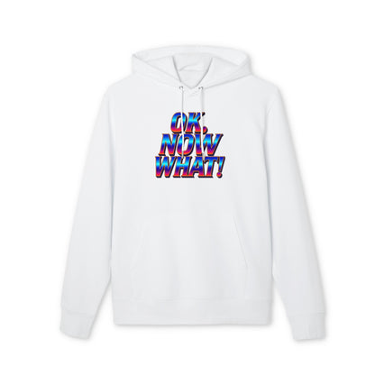OK. Now What! Hoodie — Retro 3D Text Graphic Pullover