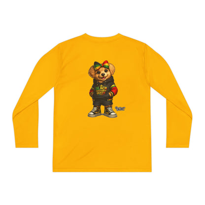 Youth Long Sleeve Tee — Rasta Bear 'Black History' Graphic