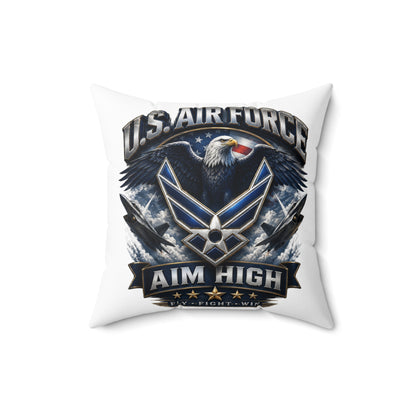 U.S. Air Force "Aim High" Decorative Pillow - Bald Eagle Military Throw Pillow