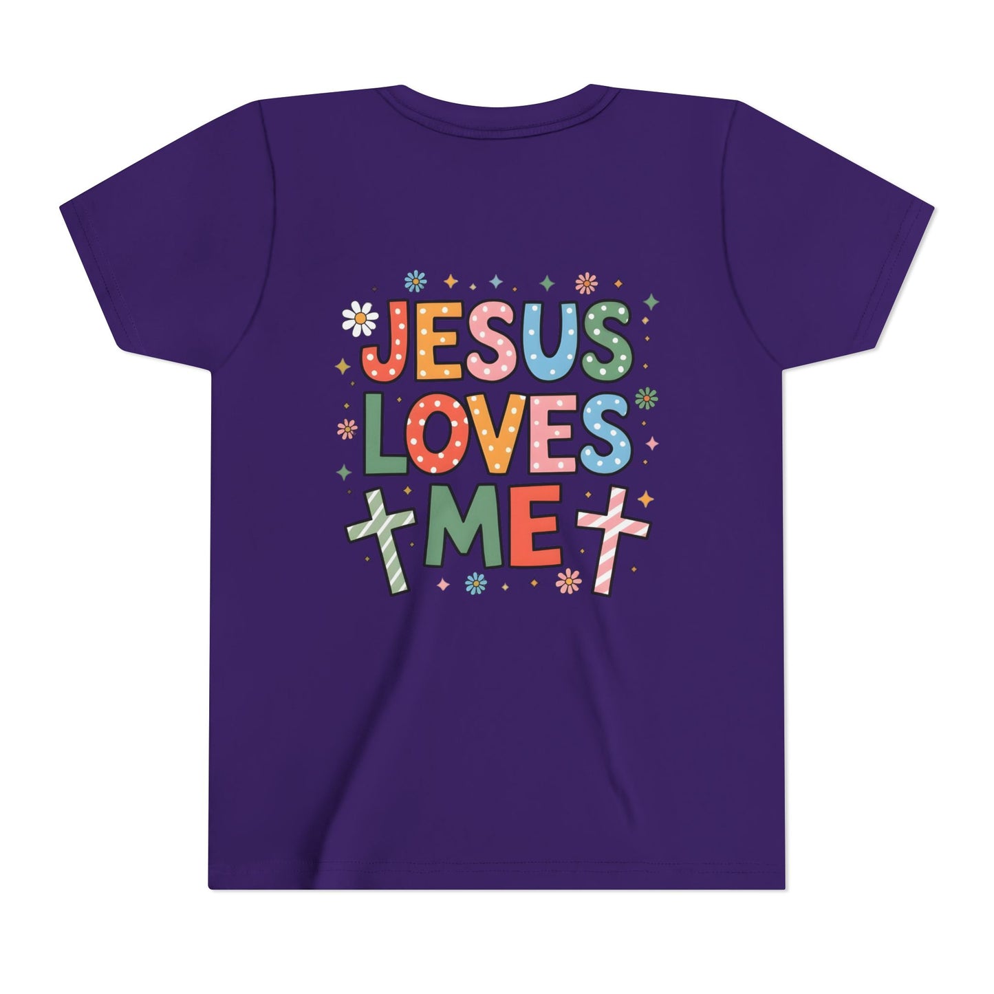 Youth Tee — "Jesus Loves Me" Colorful Christian Kids T-Shirt