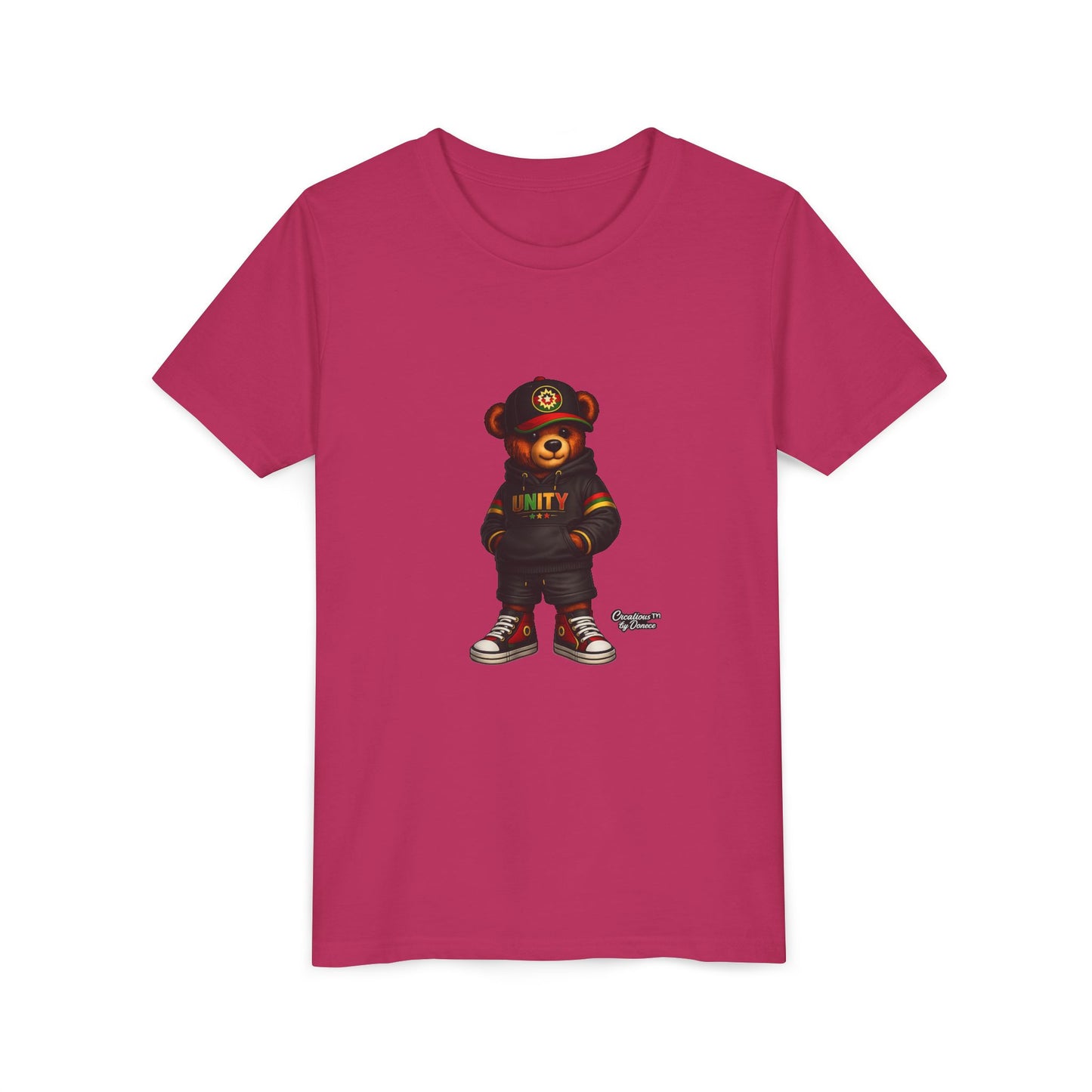 Youth T‑Shirt — Cool Bear Graphic Tee with 'UNITY' Hoodie Design