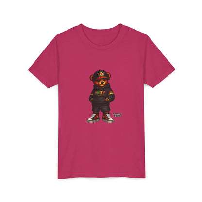 Youth T‑Shirt — Cool Bear Graphic Tee with 'UNITY' Hoodie Design
