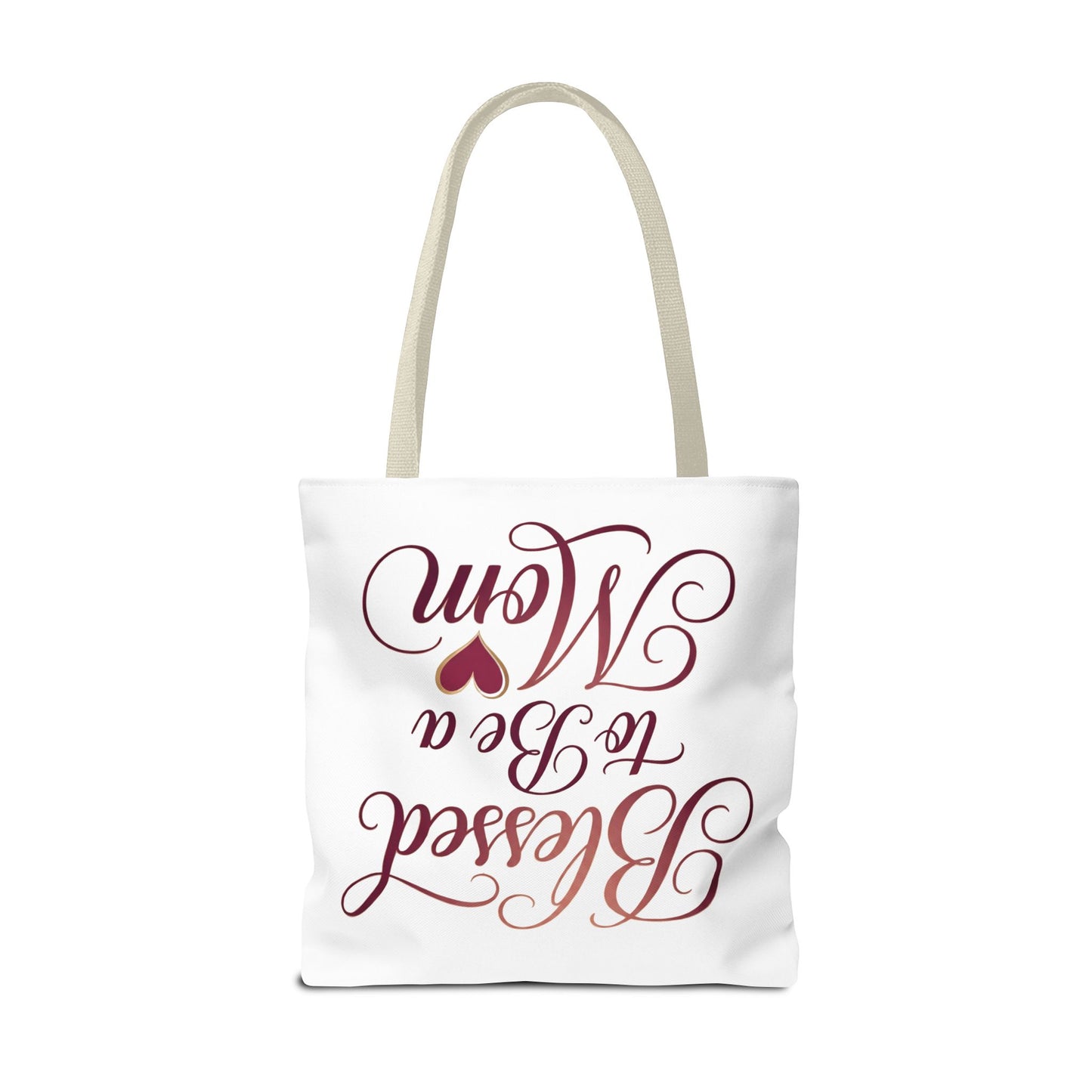 Blessed to Be a Mom Tote Bag – Mother's Day Floral Script Gift