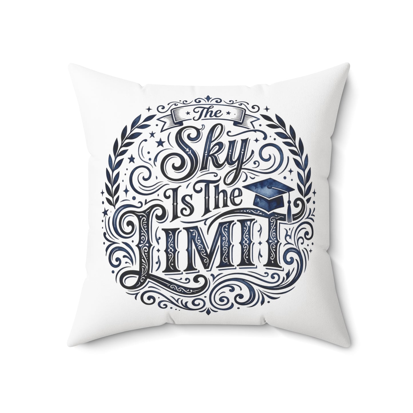 “The Sky Is The Limit” Graduation Throw Pillow — Inspirational College Grad Gift