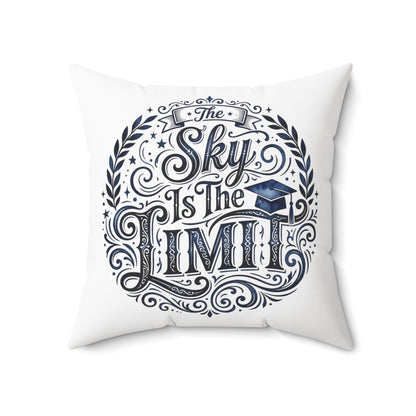 “The Sky Is The Limit” Graduation Throw Pillow — Inspirational College Grad Gift