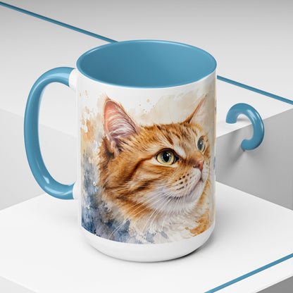 Cat Lover Coffee Mug — “A House Is Not A Home Without A Cat” Accent Mug (11/15oz)