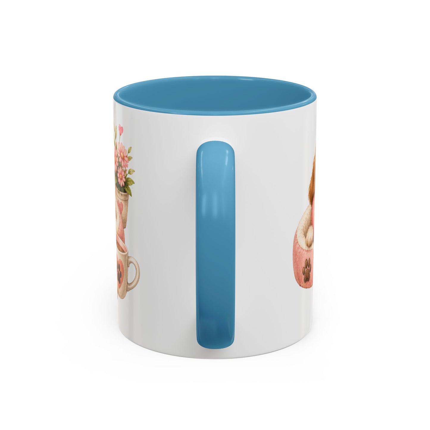 Puppy Love Coffee Mug — Cute Dog Heart Accent Mug (11/15oz)