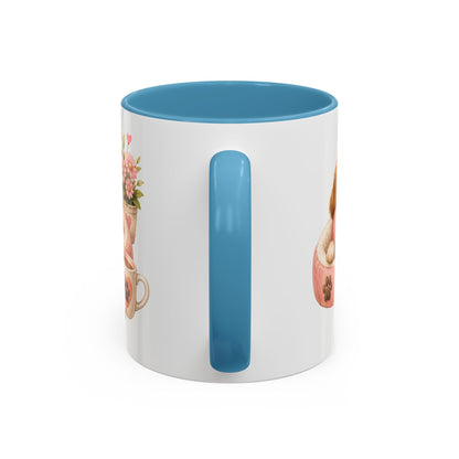 Puppy Love Coffee Mug — Cute Dog Heart Accent Mug (11/15oz)