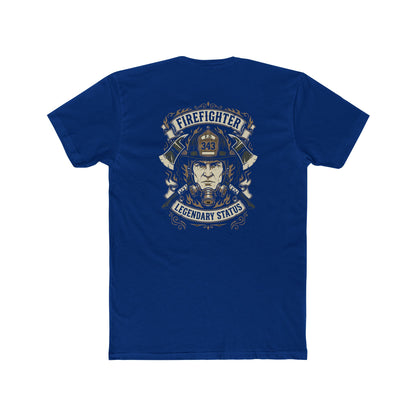Firefighter Legendary Status T-Shirt — Vintage Fireman Helmet Graphic