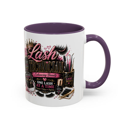 Lash Technician Coffee Mug — "Lash Technician: One Lash at a Time" Accent Mug