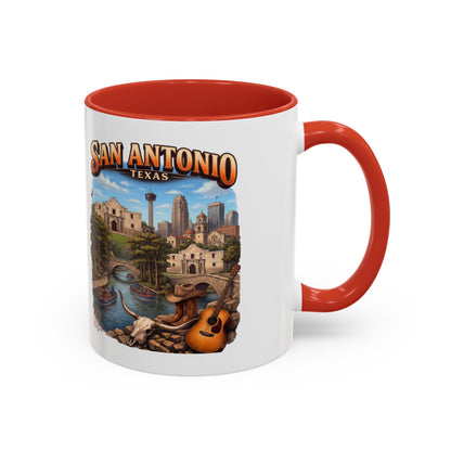San Antonio Souvenir Coffee Mug – Texas Riverwalk Scenic Accent Mug (11/15oz)