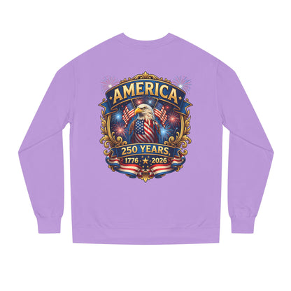 America 250 Years Crewneck Sweatshirt — 1776–2026 Patriotic Eagle Design