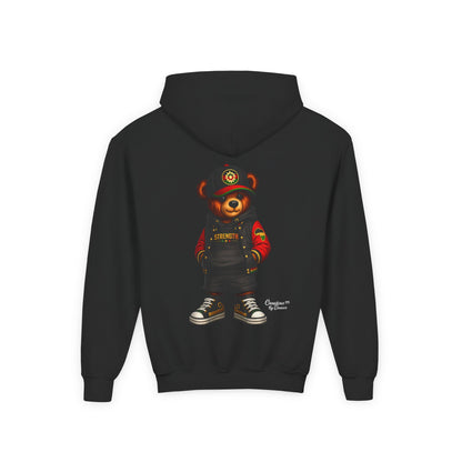 Youth Bear Hoodie – Streetwear Teddy Graphic Pullover for Kids