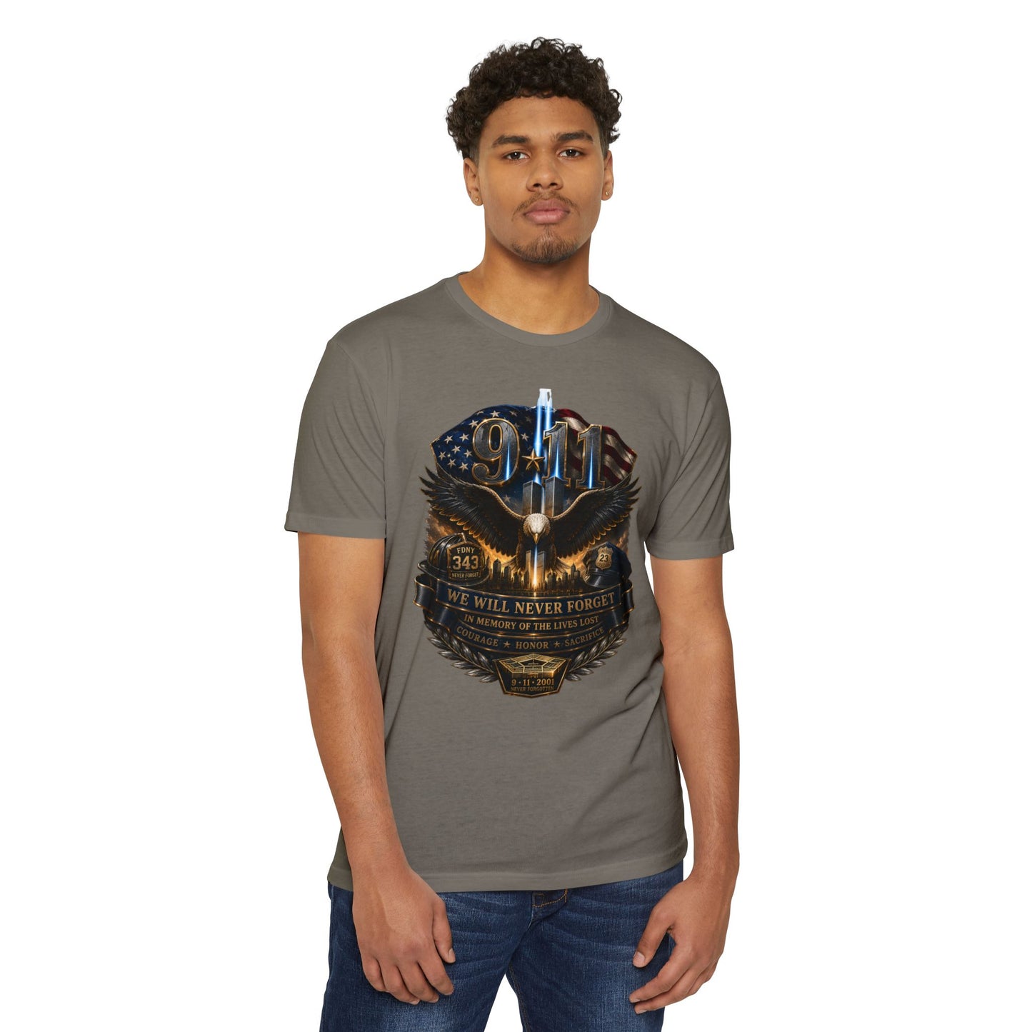 9/11 Remembrance T-Shirt — "We Will Never Forget" Tribute Tee