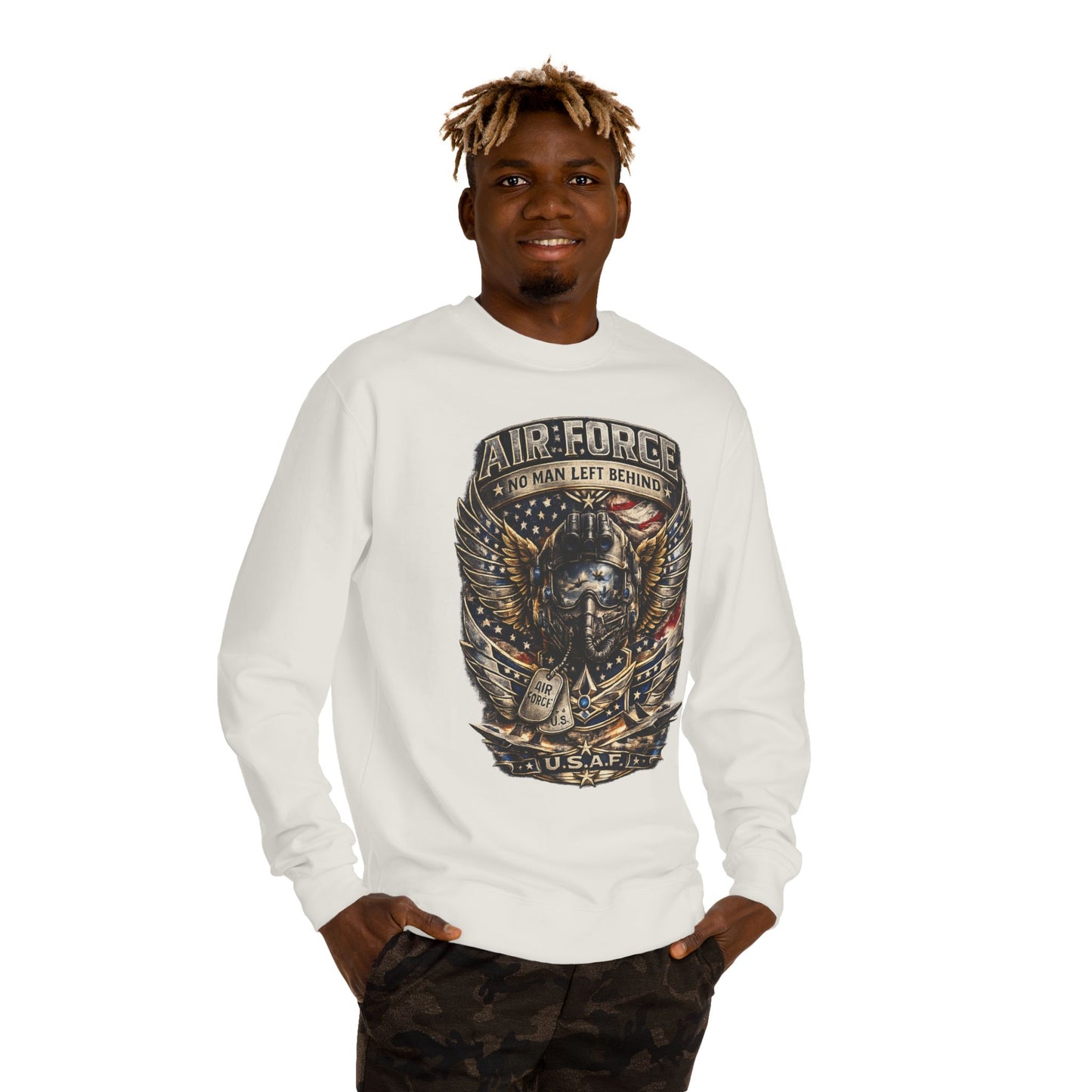 Air Force 'No Man Left Behind' Crewneck Sweatshirt