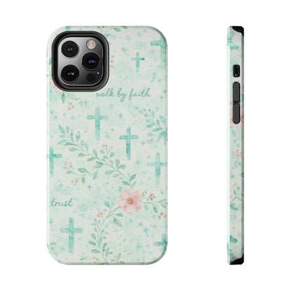 Walk By Faith Phone Case | Christian floral iPhone Case