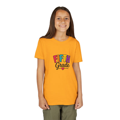 Fifth Grade Kids T‑Shirt – Colorful Back-to-School Tee with Heart