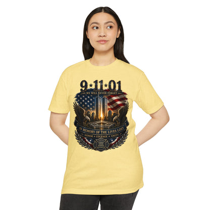 9/11 Memorial T-Shirt – "We Will Never Forget" Tribute Tee