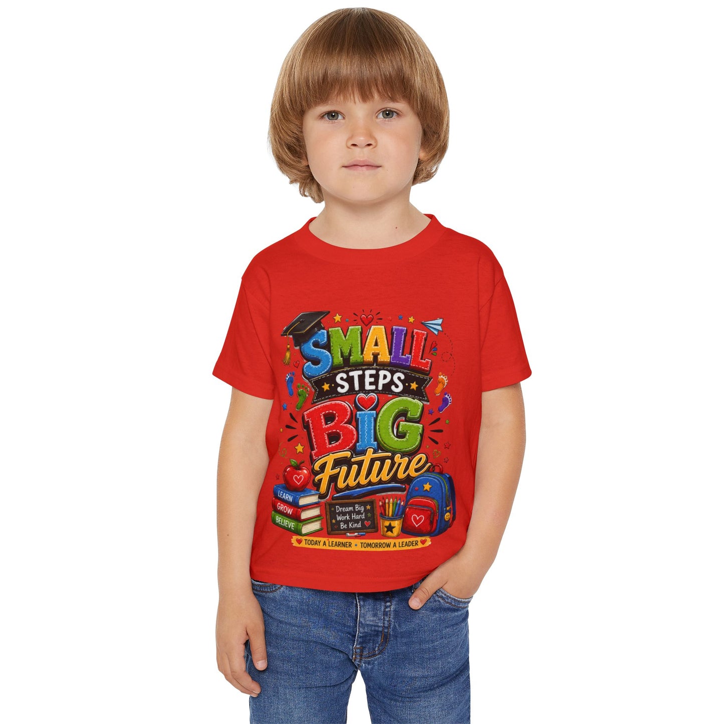 Toddler T-Shirt "Small Steps Big Future" Back-to-School Shirt