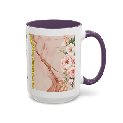 Mother's Heart Floral Accent Coffee Mug – “A Mother's Heart…Where Love Speaks the Loudest” (11/15oz)