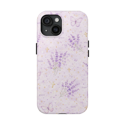 Faith Grace Blessed Phone Case | Christian Floral iPhone Case