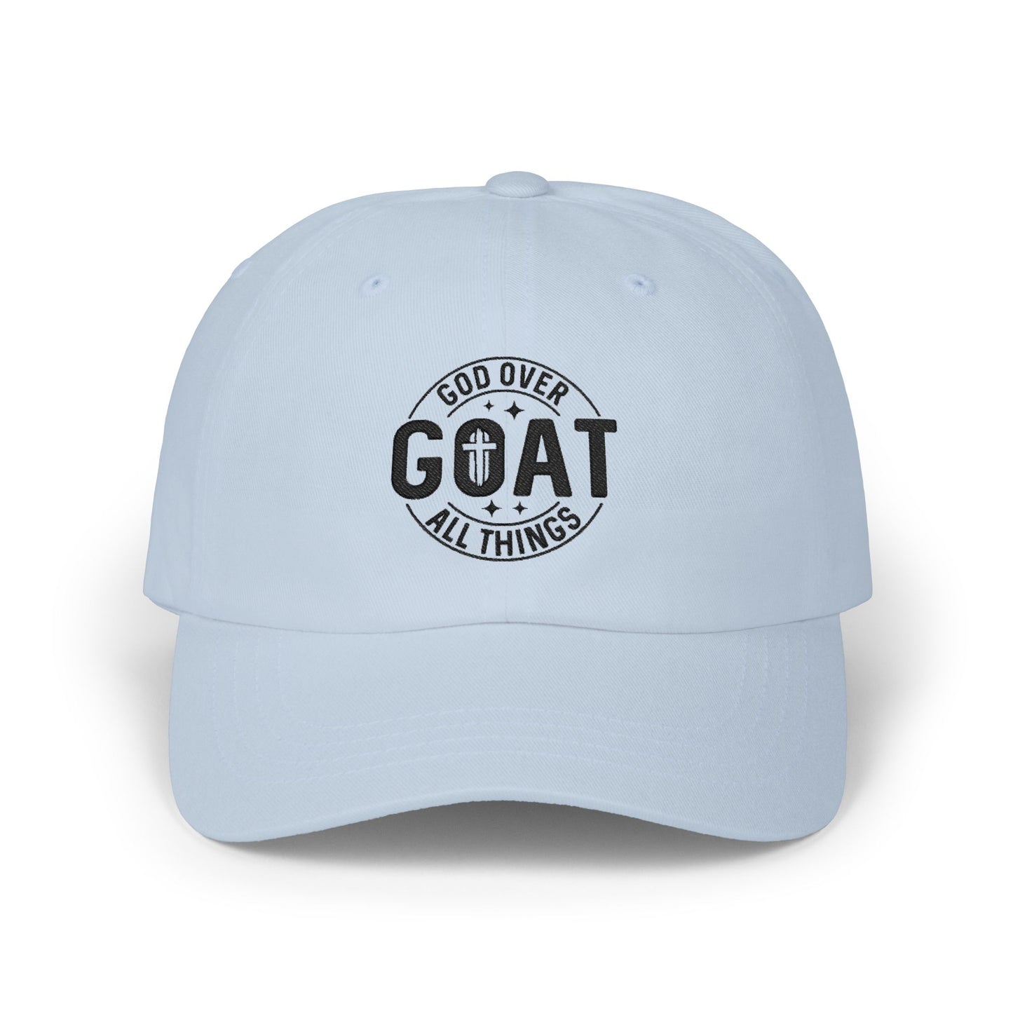 God Over All Things GOAT Dad Cap — Christian Baseball Hat
